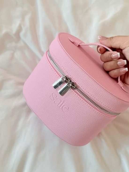 Saie Pink Mini Vanity Makeup Bag